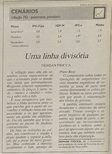 Coluna Cenários
